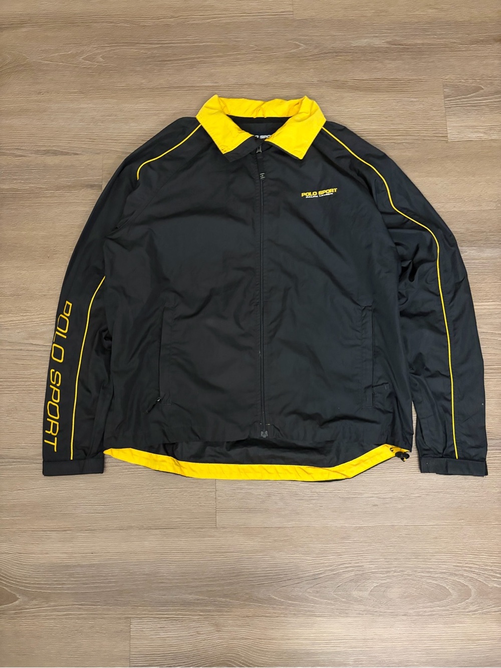 Polo Sport By Ralph Lauren Vintage Black And Yellow Track Jacket Size L Men